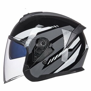 TZX298★ジェットヘルメット ダブルシールド バイクヘルメット ハーフヘルメット 半帽 Helmet 男女兼用 バイク用品 全11色