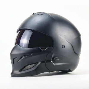 TZX419★新しいデザインオートバイバイクヘルメット ハーフヘルメット フルフェイスヘルメット レーシング組立式顎部分着脱できるa