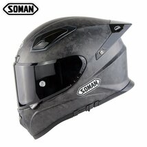 TZX478★のカーボンファイバーシェルヘルメットバイク用フルフェイスヘルメットデュアルレンズ モトクロスヘルメットDOTおよびECE認定多色M_画像1