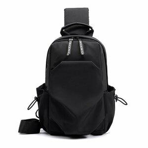 ZJM500 light weight high capacity thin type water-repellent black body bag men's one shoulder bag nylon outdoor diagonal .. bag largish 