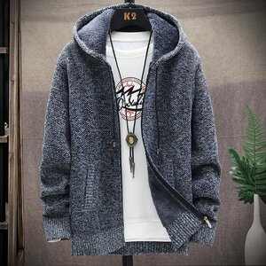 ZJM631 size:3XL (※sizeはM～4XLまであります)カジュアル ジャケット 防寒 アウター 新品 あったか裏起毛カーディガン 