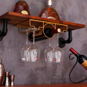 PYD373* glass . storage possible *re. wine o car rack! kitchen -arukoru sake car mboto bread ru holder hanging lowering black 