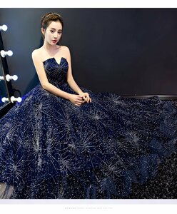 LHW202* long dress floor attaching / train exist type custom-made possibility party stage Evening dress color dress 