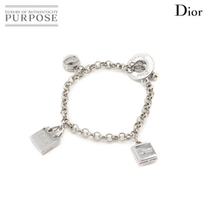 クリスチャン ディオール Christian Dior ロゴ チャーム ブレスレット シルバー アクセサリー Bracelet 90160055