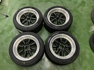 ブラックレーシング　15インチ　3P タイヤホイール　195/50R15 2021年式　ネオバAD08R 新品　AE86 レア物　当時物