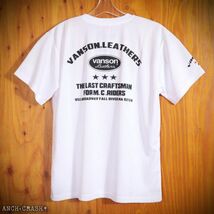 VANSON ドライメッシュ 半袖 Tシャツ VS22802S ホワイト×ブラック【Lサイズ】バンソン_画像7