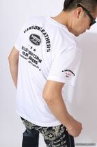 VANSON ドライメッシュ 半袖 Tシャツ VS22802S ホワイト×ブラック【Lサイズ】バンソン_画像5