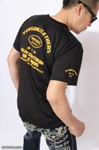 VANSON ドライメッシュ 半袖 Tシャツ VS22802S ブラック×イエロー【Mサイズ】バンソン_画像5