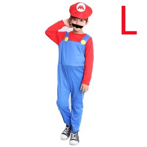 仮装 コスプレ衣装 子供服 USJ マリオ風 ルイージ風 スーパーマリオ風 クリスマス ハロウィン 3点セット コスチューム