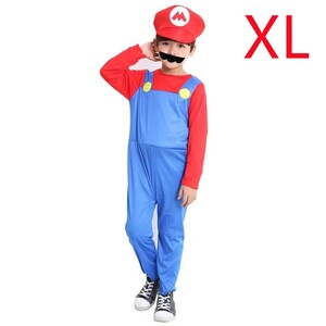 仮装 コスプレ衣装 子供服 USJ マリオ風 ルイージ風 スーパーマリオ風 クリスマス ハロウィン 3点セット コスチューム