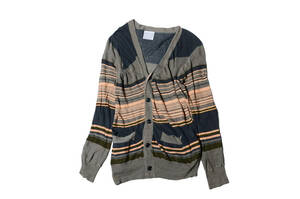 kolorasimeto Lee rattling rattling border spring summer cotton knitted cardigan 