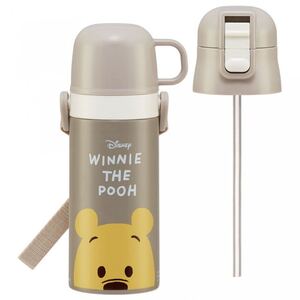 『くまのプーさん』2WAYステンボトル 350・400ml 水筒 保温・保冷 コップ・ストロー