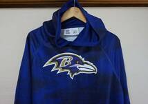 海外L/紫古着■ NFLボルチモア・レイブンズ Baltimore Ravens■ 長袖パーカーシャツ伸縮速乾■アメリカ アメフト　アメリカンフットボール_画像2