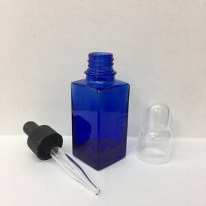 特価 １０本セット 新品 角形 遮光瓶 ミキシングボトル コバルト スポイト 容器 30ml アロマ エッセンシャルオイル キャリアオイル コスメ.