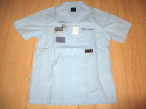  Karl hell mshunau The - embroidery entering short sleeves shirt blue M new goods 