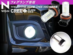 N-BOX LEDフォグバルブ 80W級 CREE XBD光源搭載 16LED ホワイト ドーム型レンズ/アルミヒートシンク搭載 2個セット 360度発光