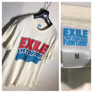 EXILE LIVE TOUR 2010 FANTASY エグザイル ライブツアー ファンタジー 白 ホワイト ラインストーンプリント M