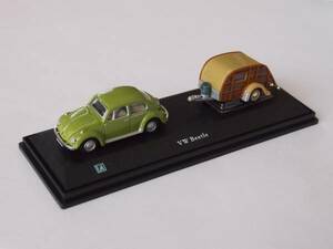 Cararamakala llama 1/72 VW Beetle With Caravan LIGHT GREEN