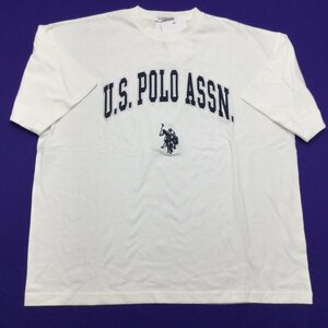 【送料無料】【新品】US.POLO.ASSN　メンズ半袖Tシャツ（コットン100％ ゆったりタイプ） 　Ｌ 　 ホワイト★21212