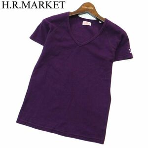 H.R.MARKET ハリウッドランチマーケット H刺繍★ ストレッチ フライス 半袖 カットソー Tシャツ Sz.1　メンズ 日本製　A2T07921_7#D