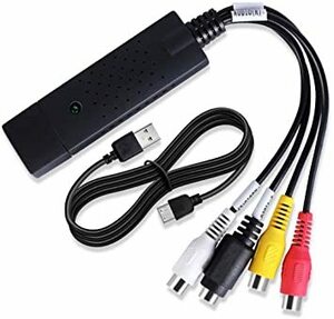 黒 【令和最新版】USB2.0ビデオキャプチャー gv-usb2 RCA for PAL or NTSC ビデオ ゲーム機 VH