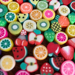 ビーズ フルーツビーズ ミックスフルーツ トロピカルフルーツ ハンドメイド素材 ハンドメイド 知育にも ビーズ遊び