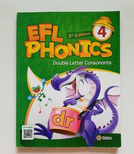 b49. ◆e-future EFL Phonics 3rd Edition レベル4 スチューデントブック (ワークブック・2枚組CD付) 英語教材 (中古) 