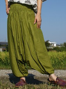  ethnic Aladdin sarouel pants plain including carriage * new goods unused A* plain almost .. feeling less Asian Uni seks yoga 