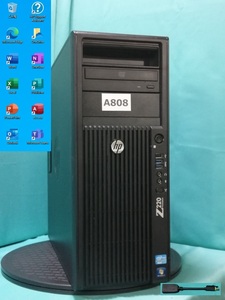 初期保証付 Xeon E3-1230v2（i7-3770S相当）8GB NVS510 SSD128GB HDD500GB DVD WiFi ミニDPケーブル付 Win10 HP Z220 A-808