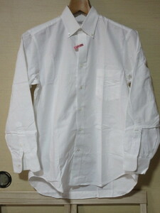 CESARANI　チェザラーニ　セザラニ　長袖BDシャツ　39-82　ホワイト単色　綿100%　ハンガーループ　センターボックスプリーツ　クリ済