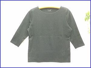02316♪ドゥクラッセ・Tシャツ・レディス・黒・七分袖・サイズXL♪