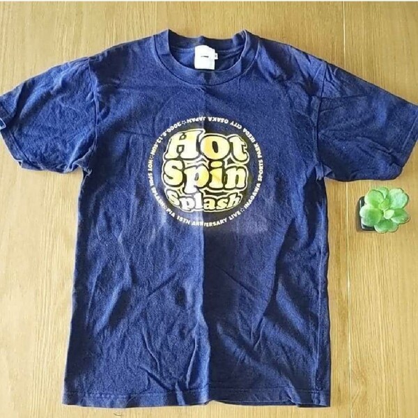 HotSpinSplash/ホットスピン 2000 大阪ライブTシャツ ジッタリン・ジン他 紺色 Mサイズ 6-5