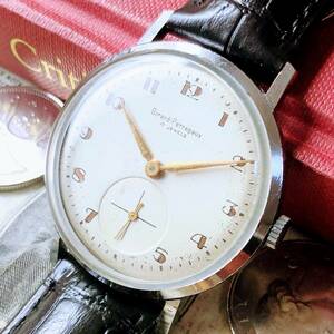 #2142【シックでお洒落】メンズ 腕時計 ジラールぺルゴ 機械式 手巻 動作品 1960年代 ヴィンテージ 17石 アンティーク Girard-Perregaux