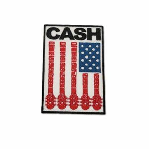 Johnny Cash アイロンパッチ／ワッペン ジョニー・キャッシュ Flag