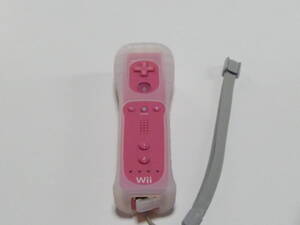 R024【送料無料 即日発送 動作確認済】Wii リモコン ストラップ ジャケット 任天堂 Nintendo 純正 RVL-003 ピンク コントローラー
