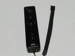 R029【送料無料 即日発送 動作確認済】Wii リモコン コントローラ ストラップ 任天堂 Nintendo 純正 RVL-003 黒 ブラック コントローラー