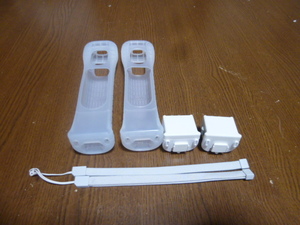 MS099【即日配送 送料無料 動作確認済】Wii モーションプラス ジャケット ストラップ 2個セット カバー 任天堂純正 白 クリア