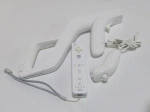 Z05【送料無料 即日発送 動作確認済】Wii ザッパー リモコン ヌンチャク ストラップ セット RVL-023 任天堂 純正 コントローラ