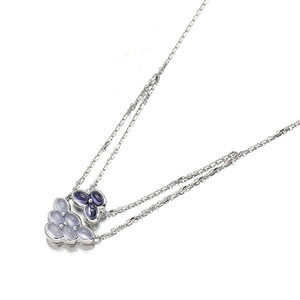  mauve  sun MAUBOUSSIN color stone K18WG necklace 38cm white gold 750