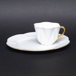  Sherry Lee jensi- cup & снэки plate * окраска * золотая краска облупленное место 