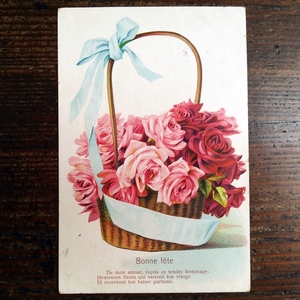 花(2)B31◆ 薔薇 アンティーク ポストカード フランス イギリス ドイツ 外国絵葉書