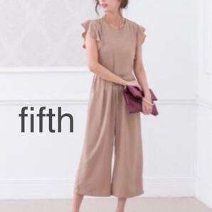 【fifth】ショルダーフリルコンビネゾン ベージュ M