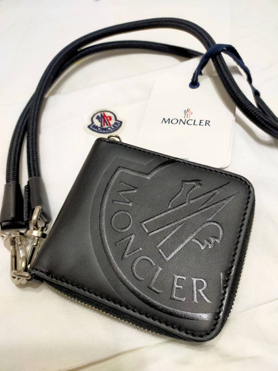 モンクレール MONCLER ロゴ財布 コインケース ストラップ付き-