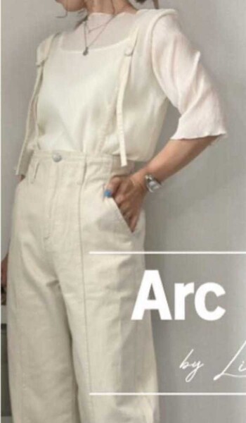 新品しまむら☆Arc reve☆ヨウリュウシアープルオーバー+キャミセット♪中白M