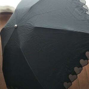 イブサンローラン YSL 折り畳み傘 晴雨兼用 黒 ハート