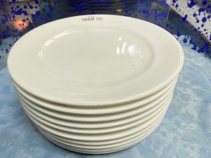 970【Noritake ノリタケ オーダー皿 ホワイト 白 無地】在庫多数 高級レストランの食器10枚 美品 ディナープレイト皿業務用isy098