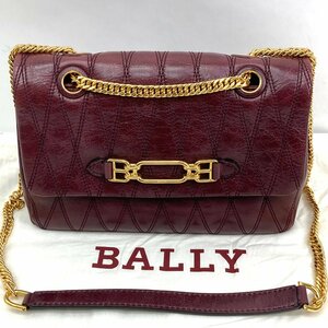 t)BALLY バリー ミニショルダーバッグ Viva SM.QT SHIRAZ 21 BOVINE GRAIN 6236169 あずき系色 レディース 保存袋あり※未使用・展示品