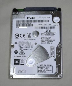 使用 13時間 Windows10 Home プロダクトキー内蔵 HGST 500GB 2.5インチHDD UEFI設定