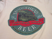 ビンテージ80's●MOOSEHEAD BEER両面プリントTシャツsize M(38-40)●220709r5-m-tsh-ot古着半袖ムースヘッドビール_画像5