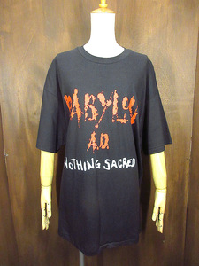 ビンテージ90’s●DEADSTOCK BABYLON A.D. NOTHING SACRED両面プリントコットンTシャツ黒size XL●220720s3-m-tsh-bnバビロンA.D.